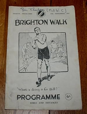 Brighton Walk. Official Programe. 14 September, 1957.