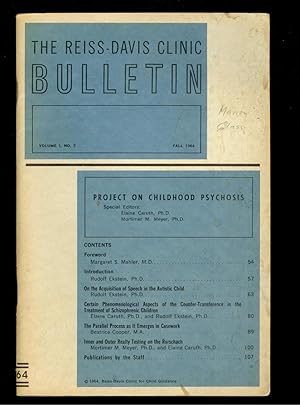 The Reiss-Davis Clinic Bulletin Volume 1, No. 2