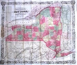 COLTON'S RAILROAD & TOWNSHIP MAP OF THE STATE OF NEW YORK, WITH PARTS OF THE ADJOINING STATES & C...