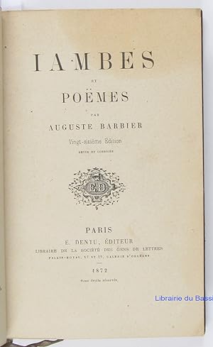 Iambes et poèmes