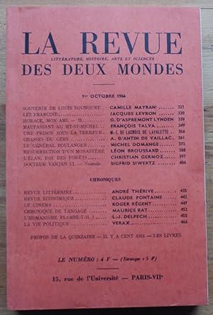 La Revue des Deux Mondes n°19 du 1er octobre 1966