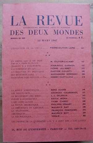 La Revue des Deux Mondes n°6 du 15 mars 1967