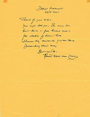 AUTOGRAPH LETTER SIGNED by Dutch-born American writer, journalist and illustrator HENDRIK WILLEM ...
