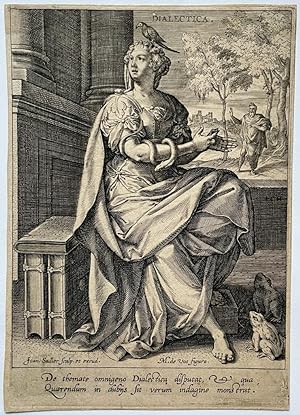 [Antique print, engraving, ca 1600] DIALECTICA, J. Sadeler, published ca. 1560-1600, 1 p.