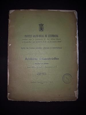 Institut Grand-Ducal de Luxembourg - Archives - T.IV 1909 - Fasc. 1-2