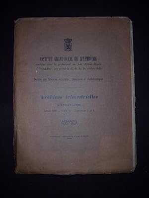 Institut Grand-Ducal de Luxembourg - Archives - T.IV 1909 - Fasc. 3-4