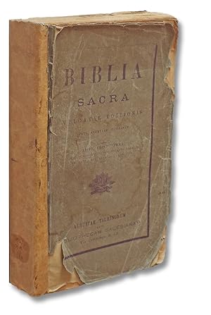 Biblia Sacra Vulgatae Editionis Sixti V Pontificis Maximi Iussu Recognita et Clementis VIII Aucto...