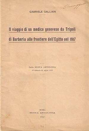 Il viaggio di un medico genovese da Tripoli di Barberia alle frontiere dell'Egitto nel 1817