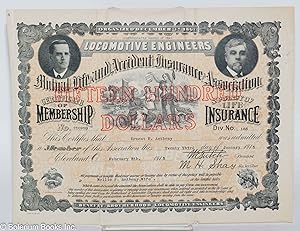 Certificate of Membership and Policy of Life Insurance. Fifteen Hundred Dollars [certificate]