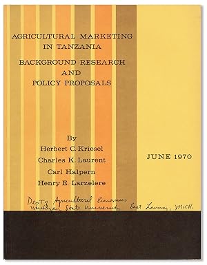 Agricultural Marketing in Tanzania: Background Research and Policy Proposals
