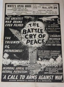 [Advertising Broadside/Brochure] The Battle Cry of Peace "A Call to Arms Against War" The Greates...