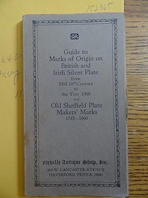 British and Irish Silver Assay Office Marks, 1544-1968, with notes on Gold Markings, and Marks on...