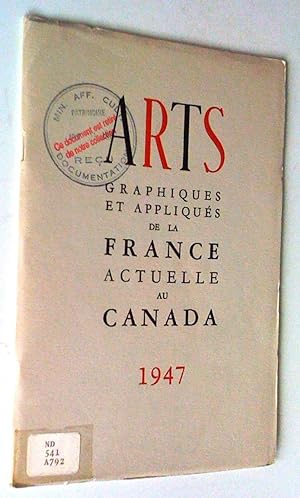 Arts graphiques et appliqués de la France actuelle au Canada
