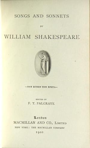 Songs and sonnets.edited by F.T. Palgrave