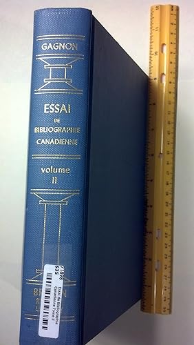 Essai de Bibliographie Canadienne Tome II