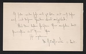 - Hans Wolfgang Quassowski - letter Brief Autograph signiert signed