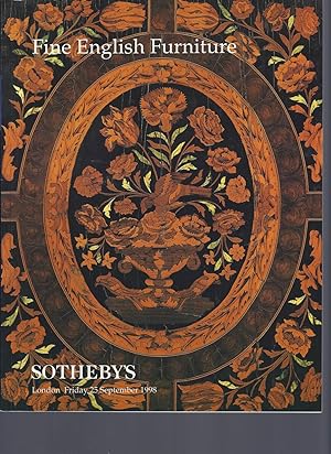 [AUCTION CATALOG] SOTHEBY'S: FINE ENGLISH FURNITURE: FRIDAY 25 SEPTEMBER 1998