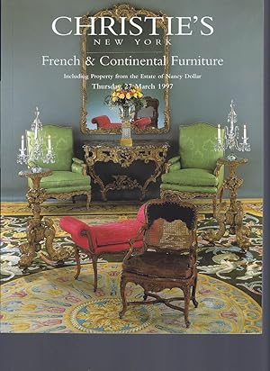 [AUCTION CATALOG] CHRISTIE'S: FRENCH & CONTINENTAL FURNITURE: THURSDAY 27 MARCH 1997
