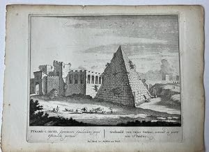 [Antique print, etching/ets, Rome] PYRAMIS C. CESTII. Views of Rome [Set title] (Piramide van Ces...