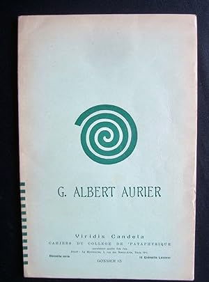 Dossiers du Collège de Pataphysique N° 15 : Albert Aurier -