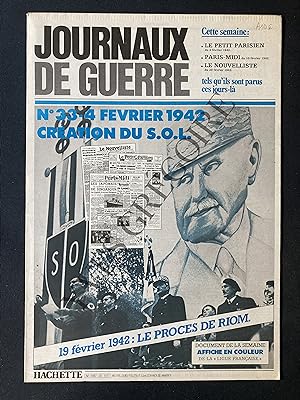 JOURNAUX DE GUERRE-N°33-4 FEVRIER 1942-CREATION DU S.O.L.