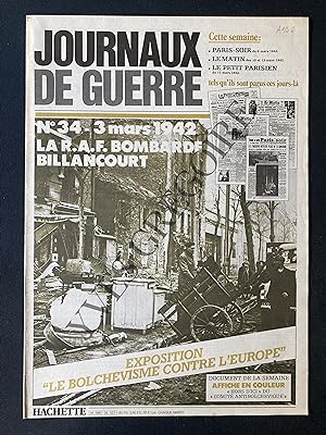 JOURNAUX DE GUERRE-N°34-3 MARS 1942-LA R.A.F. BOMBARDE BILLANCOURT