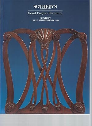 [AUCTION CATALOG] SOTHEBY'S: GOOD ENGLISH FURNITURE: FRIDAY 17TH FEBUARY 1995