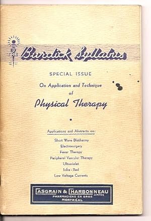 The Burdick Syllabus, special issue on application and technique