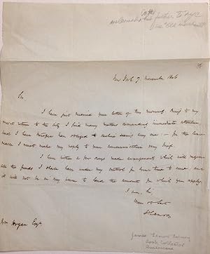 [Handwritten letter from the noted book collector and philanthropist, declining a request by Will...