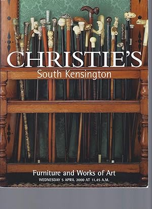 [AUCTION CATALOG] CHRISTIE'S: FURNITURE AND WORKS OF ART: WEDNESDAY 5 APRIL 2000