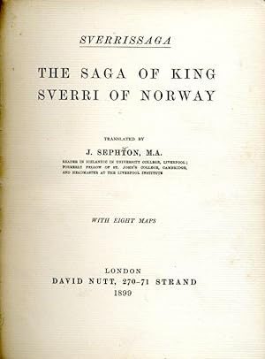 Sverrissaga : The Saga of King Sverri of Norway (Half-Leather Edition)