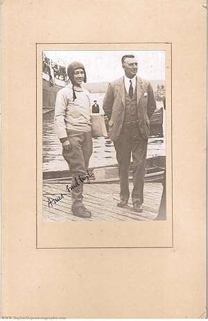 Fine photograph boldly signed (Anne, 1906-2001, pioneering American Aviator, author, and wife of ...