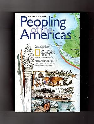 National Geographic Map & Supplement, 'Peopling of the America (The Dawn of Humans)' and 'The Ame...