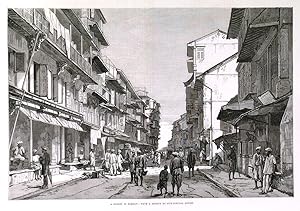 A STREET IN BOMBAY. Street scene.