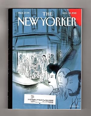 The New Yorker - November 30, 2015. Charles Berberian Cover; Rachel Kushner Fiction; Parisians, O...