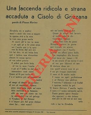Una faccenda ridicola e strana accaduto a Cisolo di Grizzana. (in dialetto bolognese).