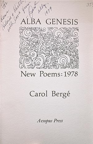 Alba Genesis: New Poems: 1978