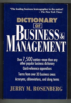 Dictionary of Business and Management (Business Dictionary Series)
