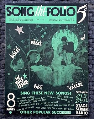 Song Hit Folio, Vol. 1 No. 4 (1934, Rudy Vallee, Alice Faye, John Boles, Lupe Velez cover)