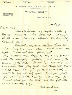 AUTOGRAPH LETTER SIGNED (ALS) to his wife