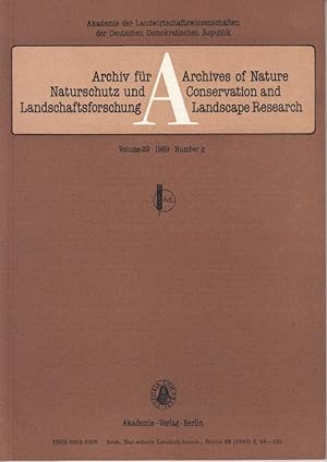 Archiv für Naturschutz und Landschaftsforschung - Archives of Nature Conservation and Landscape R...