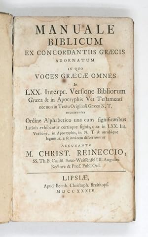 Manuale biblicum ex concordantiis graecis adornatum [.].