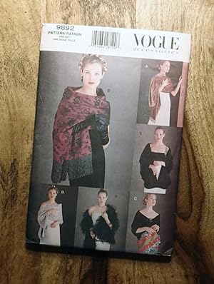 Vogue Sewing Pattern: 9875: VOGUE ACCESSORIES: Six Evening Shawls: One Size