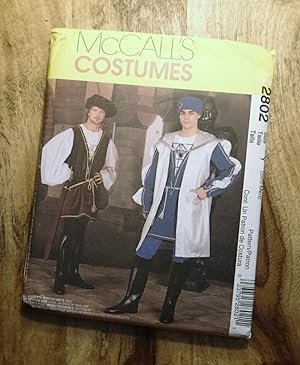 McCALL'S SEWING PATTERN: #2802: McCALL'S COSTUMES: Men's Renaissance Surcoat, Tunic, Shirt, Leggi...