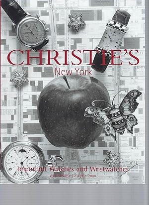 [AUCTION CATALOG] CHRISTIE'S: IMPORTANT WATCHES AND WRISTWATCHES: WEDNSDAY 12 APRIL 2000