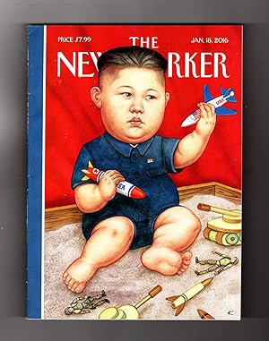 The New Yorker - January 18 2016. Anita Kunz Cover (Kim Jong-un); Ludmilla Petrushevskaya Fiction...