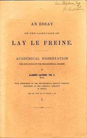An essay on the language of Lay Le Freine