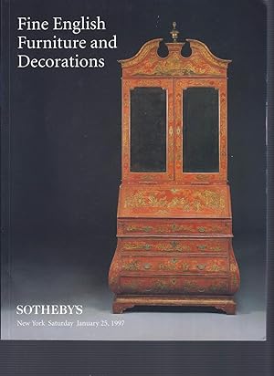 [AUCTION CATALOG] SOTHEBY'S: FINE ENGLISH FURNITURE AND DECORATIONS: SATURDAY JANUARY 25 1997