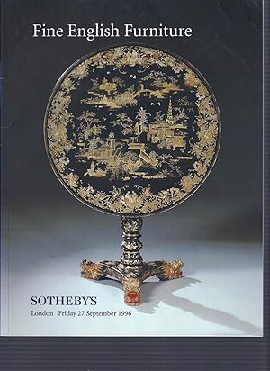 [AUCTION CATALOG] SOTHEBY'S: FINE ENGLISH FURNITURE: FRIDAY 27 SEPTEMBER 1996