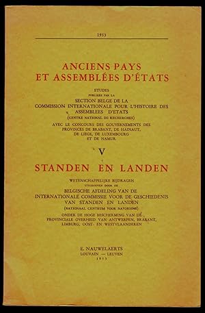 Anciens pays et assemblée d'Etats / Standen en Landen, tome V.